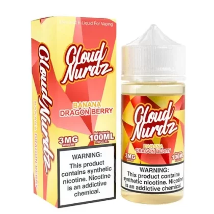 Cloud Nurdz Banana Dragonberry Synthetic Nicotine 100ml E-Juice