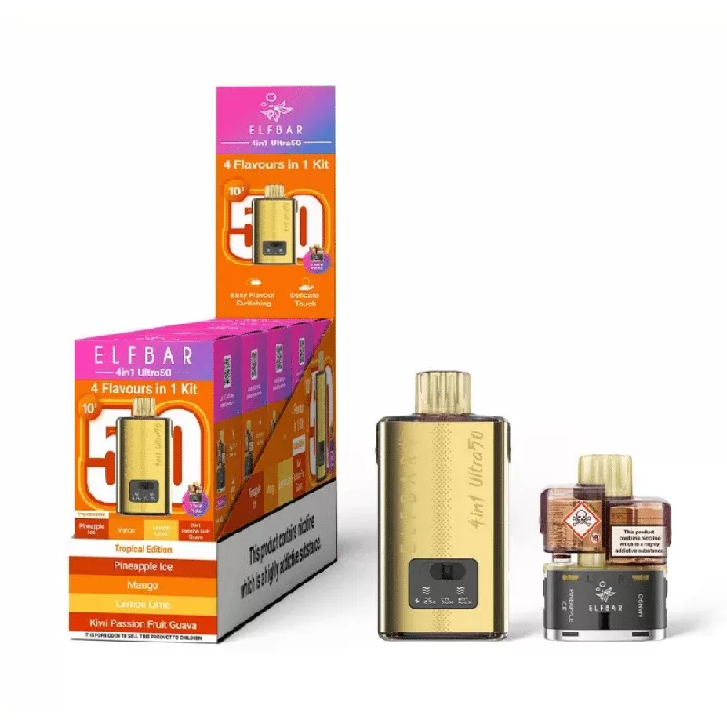 Elf Bar 4in1 Ultra 50 Prefilled Pod Kit Tropical Edition - Strength#20mg