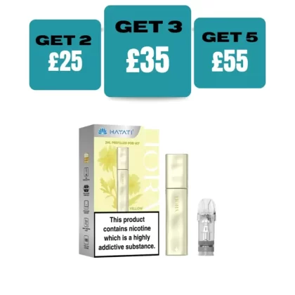 Hayati Liora Refilleable/Prefilled Pod Vape Kit - £12.89 or 2 for £25 - Silver