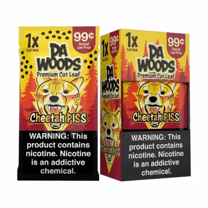 Da Woods Cheetah Piss Pre-Cut Leaf - Product#Cheetah Piss~Packaging#20 Packs of 1>Single Leaf