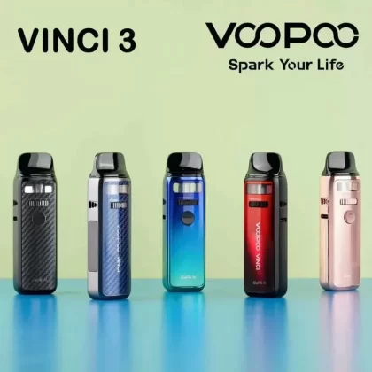 Voopoo Vinci 3 Pod Kit – 1800mAh - colors#AURORA BLUE>AURORA RED>ROSE GOLD>CARBON FIBER BLACK>CARBON FIBER BLUE (C1D6CD)
