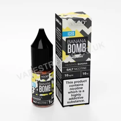 Iced Banana Bomb Nic Salt E-Liquid by VGOD - Vapestreams Co
