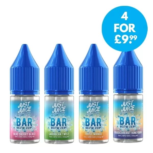 Just Juice 10mg (1%) Below Zero Nic Salt 10ml - Vape Co