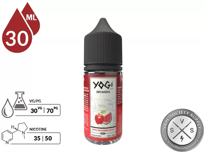 Apple Watermelon Ice by YOGI Orchards Salt 30ml - Vape Product, Vape Product - Image 2