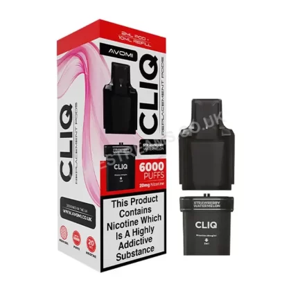 Avomi Cliq 6000 Strawberry Watermelon Prefilled Pod - Vapestreams Co