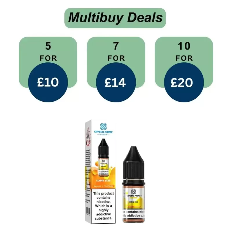 Crystal Prime 7000 Nic Salts 10ml E-Liquid - Lemon Lime / 20mg
