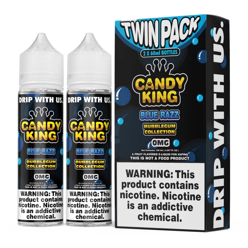 CANDY KING BubbleGum Collection - Blue Razz - 120ML E-Liquid (2x60mL Twin Pack)