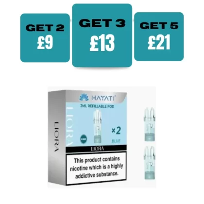 Hayati Liora Refilleable Replacement Pods (Pack of 2) - £4.99 or 2 for £9 - Silver