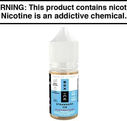 STRAWNANA ICE BY GLAS BASIX NIC SALTS 30ML - Vapejuice