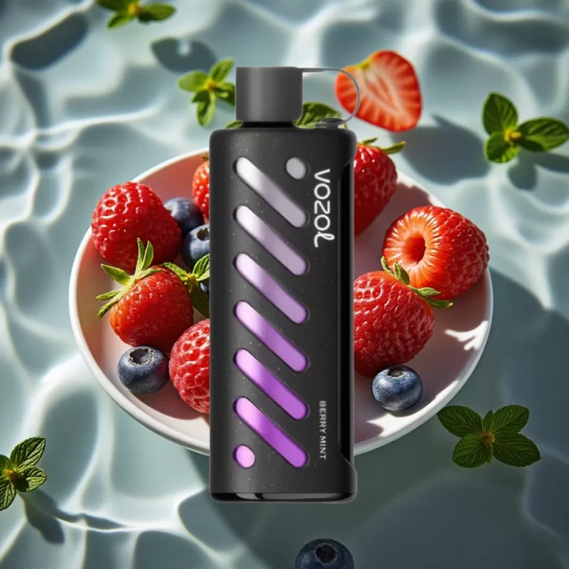 VOZOL Gear Shisha 25000 Puffs Dual Mesh Berry Mint Disposable Vape with S.i.L.C Tech - Bangvapeaustralia
