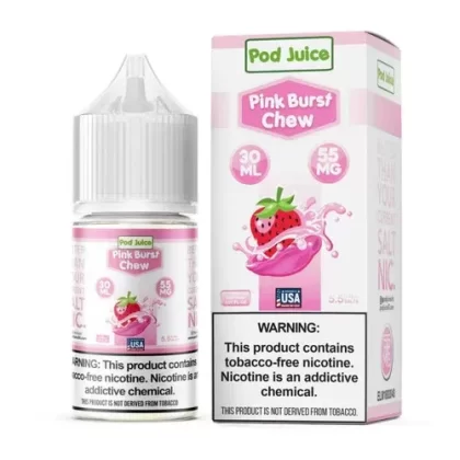 Pod Juice Salt Pink Burst Chew Tobacco Free Nicotine E-Juice 30ml