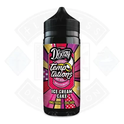Doozy Vape Temptations- Ice Cream Cake 0mg 100ml Shortfill