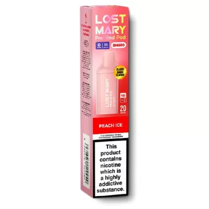 Peach Ice BM600 Pods by Lost Mary - 20 mg/ml