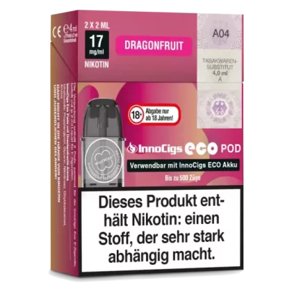 Innocigs Eco Pod – Dragonfruit – 2er Pack - Innocigs Eco Pod / 17mg/ml