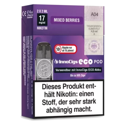 Innocigs Eco Pod – Mixed Berries – 2er Pack - Innocigs Eco Pod / 17mg/ml