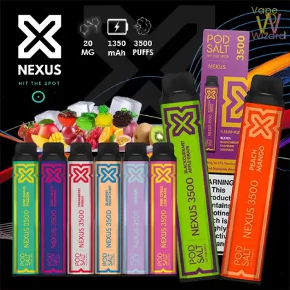Pod Salt Nexus 3500 Puffs Disposable Vape - Vapewizarddxb