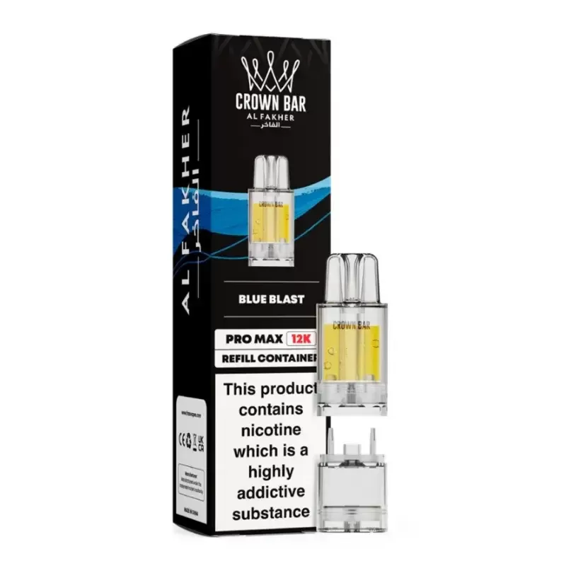 Al Fakher Crown Bar Pro Max 12K Prefilled Pod Blue Blast - Nicotine Strength#20mg (0070C5)
