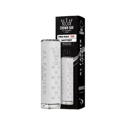Al Fakher Crown Bar Pro Max 12K Prefilled Pod Kit White - Nicotine Strength#20mg (B271E8)