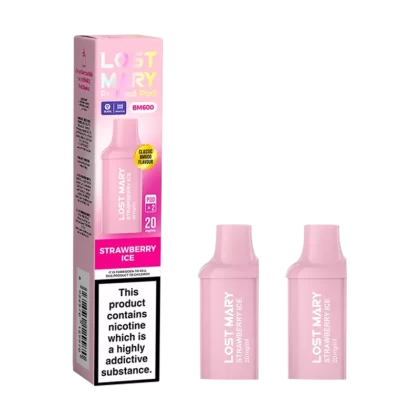 Strawberry Ice Lost Mary BM600 Pods - 20mg - Vape Product (776FAA)