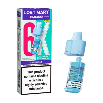 Fresh Mint Lost Mary BM6000 Refill Pack - 20mg - Vape Product