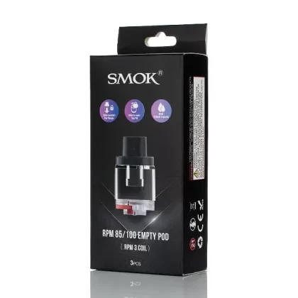 SMOK RPM 85/100 Replacement Pods - Pack of 3 - RPM 85/100 Empty Pods - For RPM 3 Coils