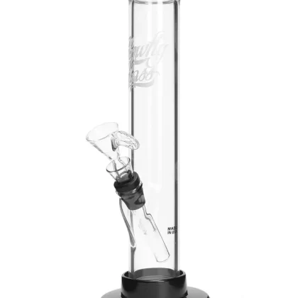 Glowfly Glass 9″ Straight Bong w/ Removable Base