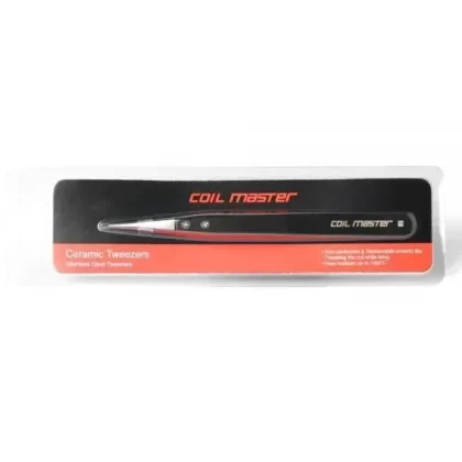 Coil Master Ceramic Tweezers - Style#Straight Stainless Steel>Straight Black>Angled Stainless Steel