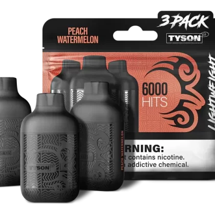 PEACH WATERMELON TYSON 2.0 VAPE Lightweight 3 Pack