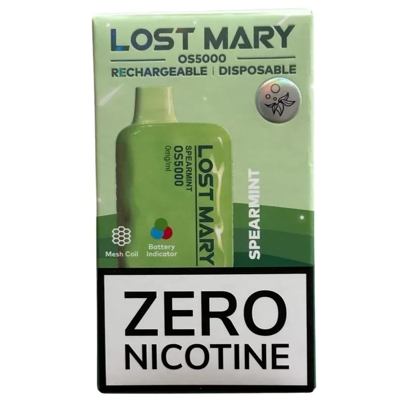 Spearmint – Lost Mary OS5000 – Zero Nicotine