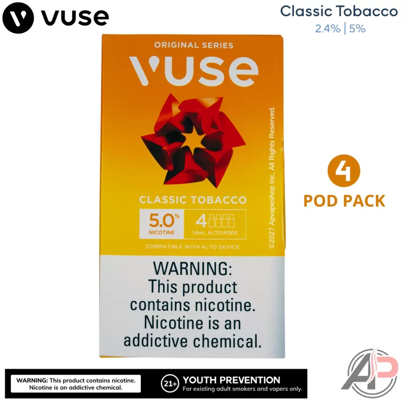 Vuse Alto Classic Tobacco Pods 4 Pack