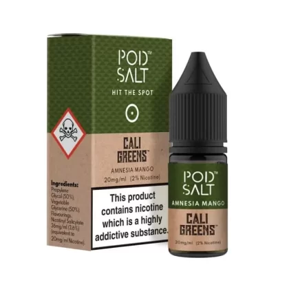 Amnesia Mango – Pod Salt Nicotine Salt E Liquid – 10ml – TPD - 10X 10ml, 1X 10ml; Amnesia Mango (Fusion)