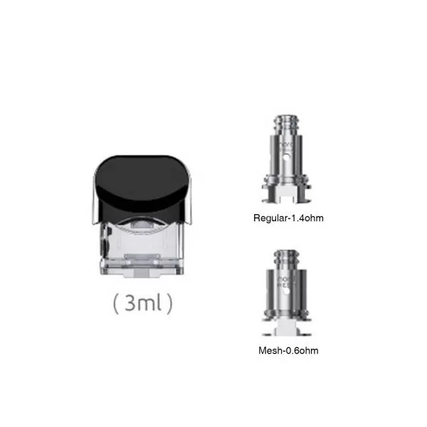 SMOK Nord Replacement Pod Cartridge 3ml 3pcs/1pc - with coil/1pc / Black