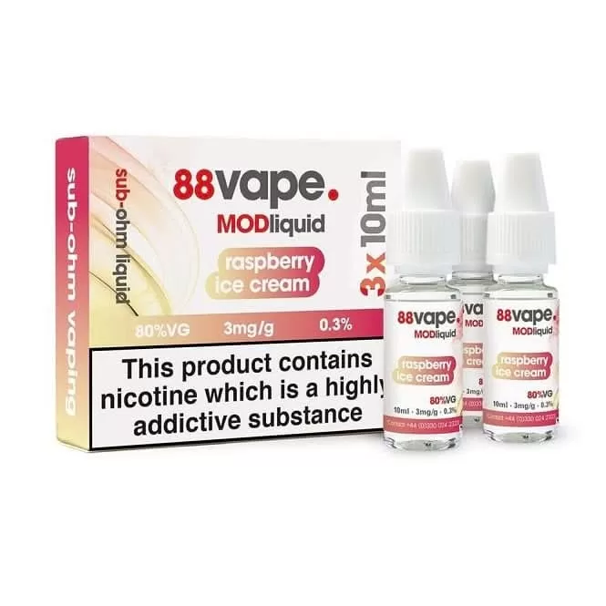 Raspberry R MOD E-Liquid by 88vape (3 x 10ml) - 3mg