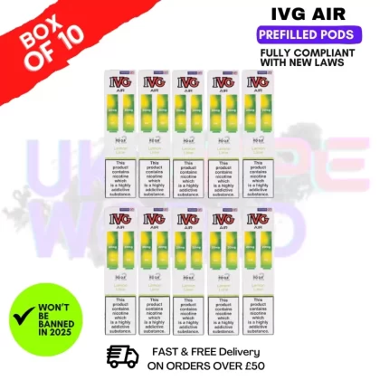 Lemon Lime IVG AIR Prefilled Pod Box Of 10