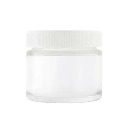 Glass Jars | Straight-Sided w/ Ribbed White Caps | 2oz – Clear – 240 Count
