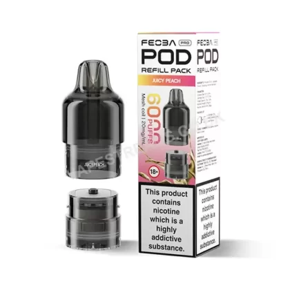 Feoba Pro 6K Juicy Peach Pods - Vapestreams Co