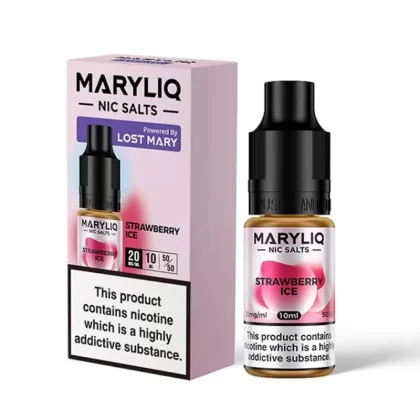 Strawberry Ice Nic Salt E-Liquid by Lost Mary Maryliq (10ml) - 20mg