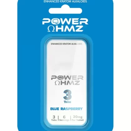Blue Raspberry Power 7OHMZ Enhances Kratom Alkaloids 3ct