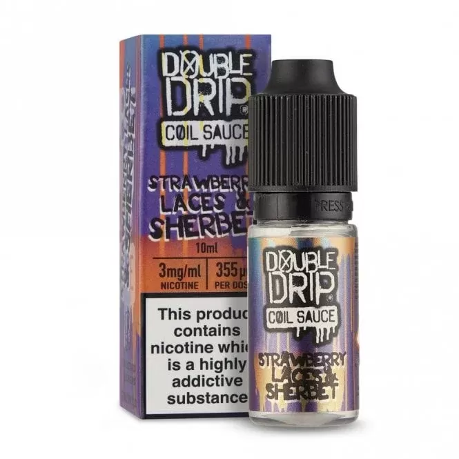 Double Drip Strawberry Laces & Sherbet E Liquid (10ml)
