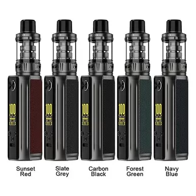 Vaporesso Target 100 Kit - Color#Carbon Black>Forest Green>Navy Blue>Slate Grey>Sunset Red>Leather Gray>Brick Black>Leather Brown