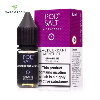 Blackcurrant Menthol Nic Salt E-Liquid by Pod Salt - Eliquidsupply