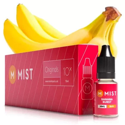 Banana Burst E Liquid (10x10ml) - 30PG/70VG (Extra Vapour) / X.LOW 3mg