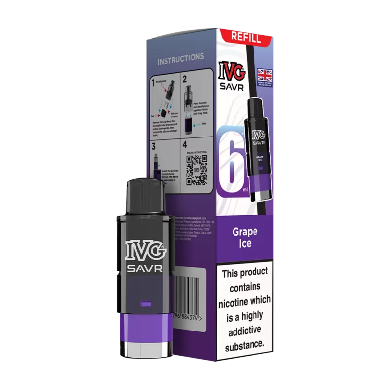 Grape Ice IVG SAVR Refill Pack - Ecigwizard
