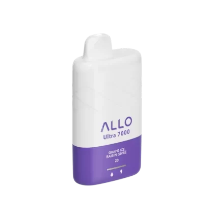 Allo Ultra – 7000 Puffs – Rechargeable Disposable Vape – Grape Ice - Ecigdepot