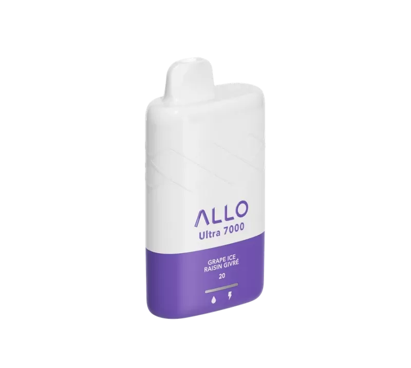Allo Ultra – 7000 Puffs – Rechargeable Disposable Vape – Grape Ice - Ecigdepot
