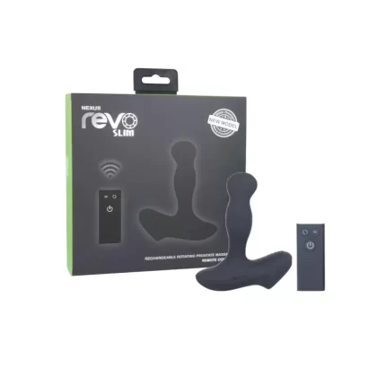 Nexus Revo Slim Remote Control Rotating Prostate Massager – Black