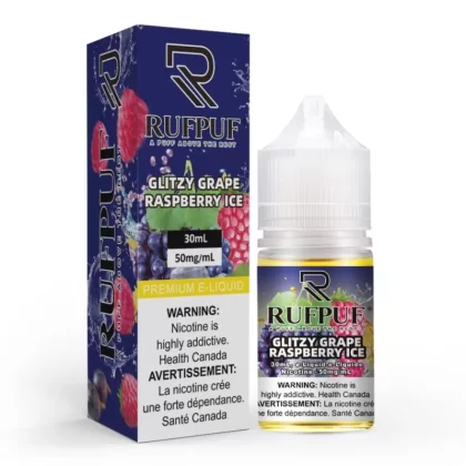 RufPuf Glitzy Grape Raspberry Ice Nic Salt – 30ml - Vape Product, Vape Product