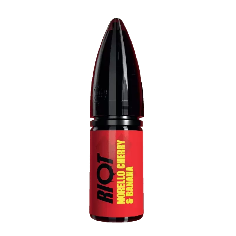 Riot X Nic Salt E-Liquid Morello Cherry & Banana - Nicotine Strength#20mg>10mg>5mg (95AC85) (95AC85)