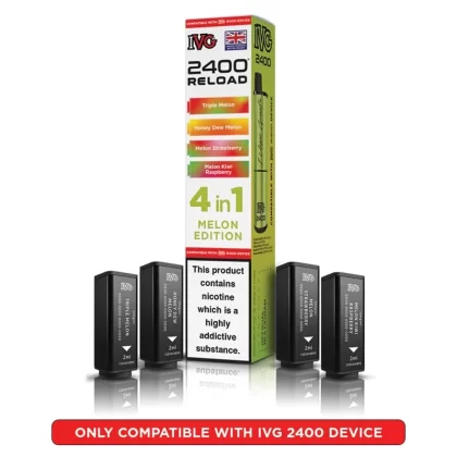 IVG 2400 Reload 4 in 1 Prefilled Pods Melon Edition - Strength#20mg (B31FCD)