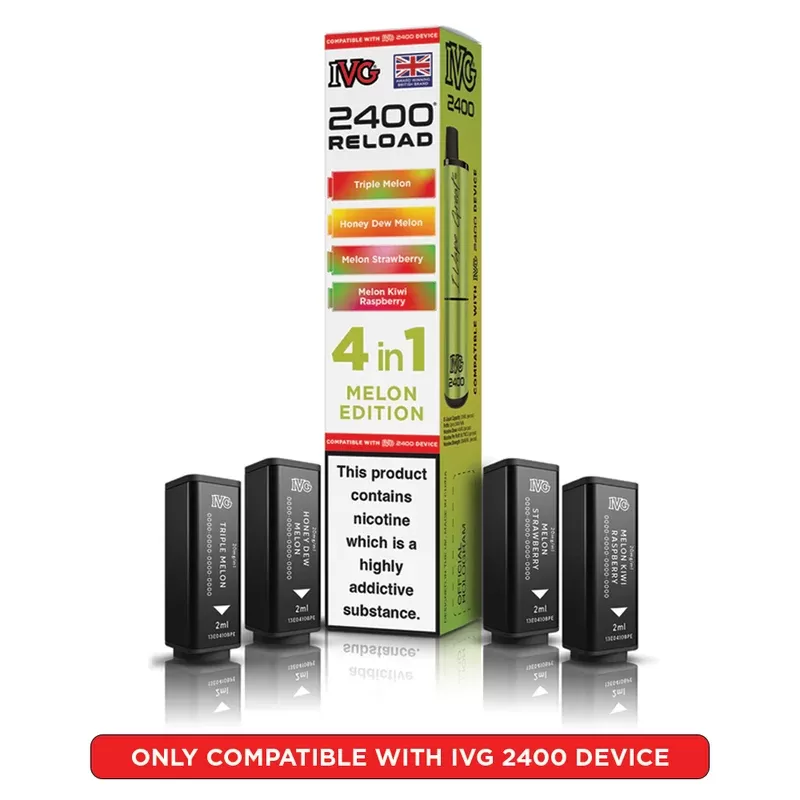 IVG 2400 Reload 4 in 1 Prefilled Pods Melon Edition - Strength#20mg (B31FCD)